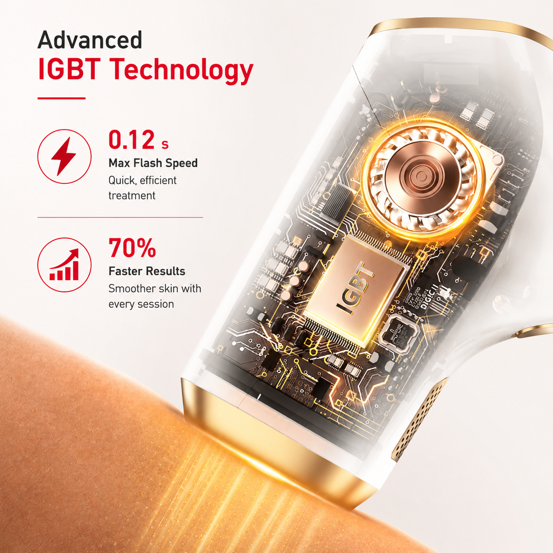 Premium IPL Hair Removal Device 999,999 Flashes 9 Energy Levels Auto &amp; Manual Modes At Home Laser Hair Removal Device for Legs Arms Face Bikini Line