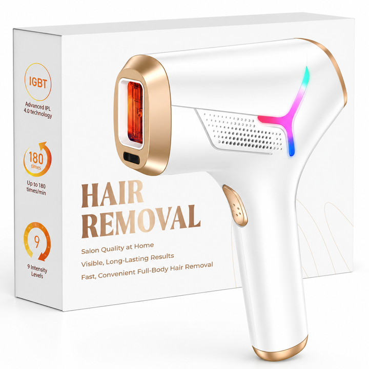 Premium IPL Hair Removal Device 999,999 Flashes 9 Energy Levels Auto &amp; Manual Modes At Home Laser Hair Removal Device for Legs Arms Face Bikini Line