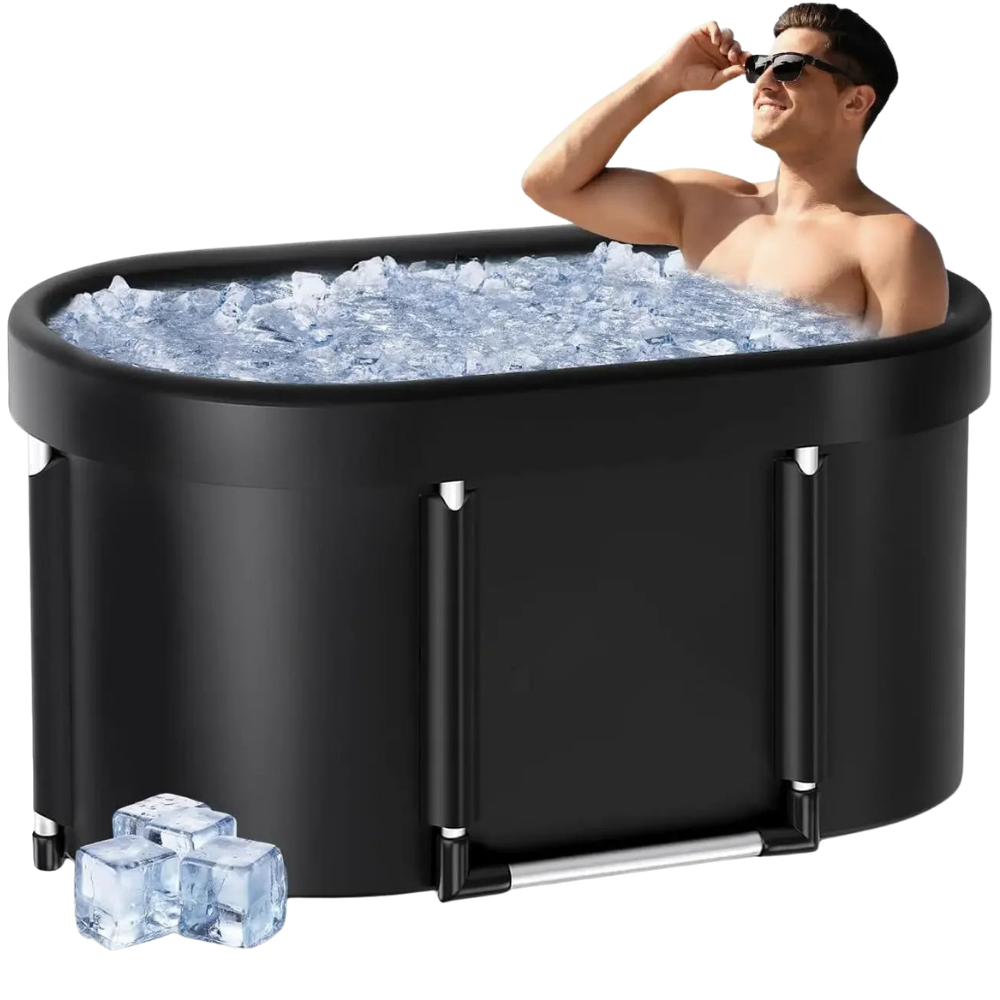 Premium Ice Bath Tub Foldable Cold Plunge Tub for Adults Portable Recovery Bath Home Outdoor Post Workout Muscle Recovery Wellness Therapy