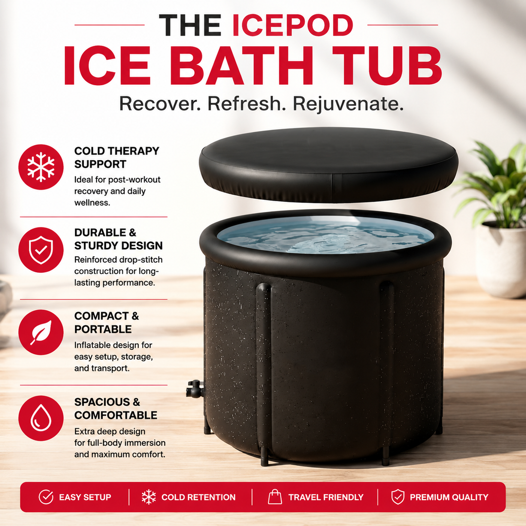 Premium Ice Bath Tub Portable Cold Plunge Tub 84 Gallon Inflatable Recovery Bath Lid Drain Outdoor Home Muscle Recovery Wellness Therapy Spa Fitness Use