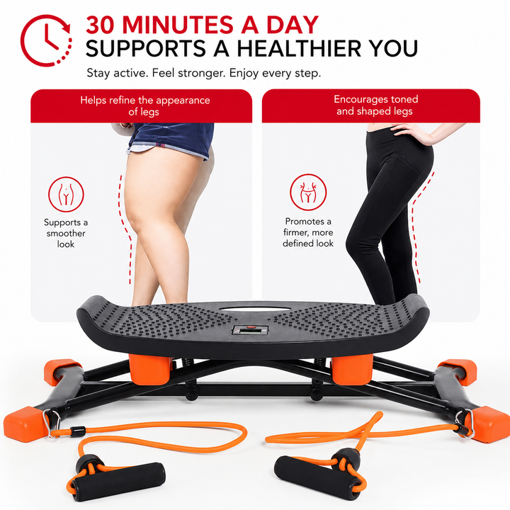 Premium Indoor Ski Training Machine Swing Slide Fitness Trainer Home Cardio Strength Balance Workout Equipment Compact Leg Exercise Glider