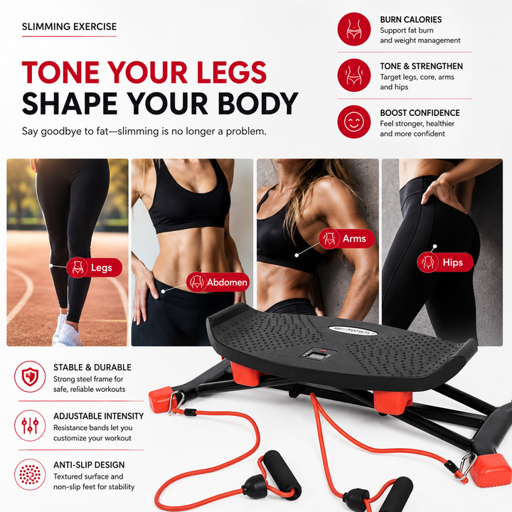 Premium Indoor Ski Training Machine Swing Slide Fitness Trainer Home Cardio Strength Balance Workout Equipment Compact Leg Exercise Glider