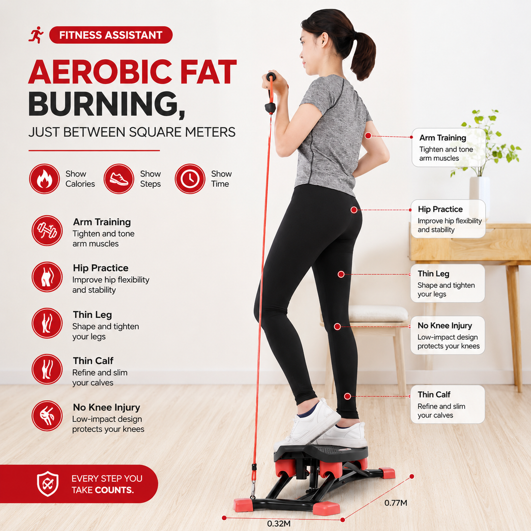 Premium Indoor Ski Training Machine Swing Slide Fitness Trainer Home Cardio Strength Balance Workout Equipment Compact Leg Exercise Glider