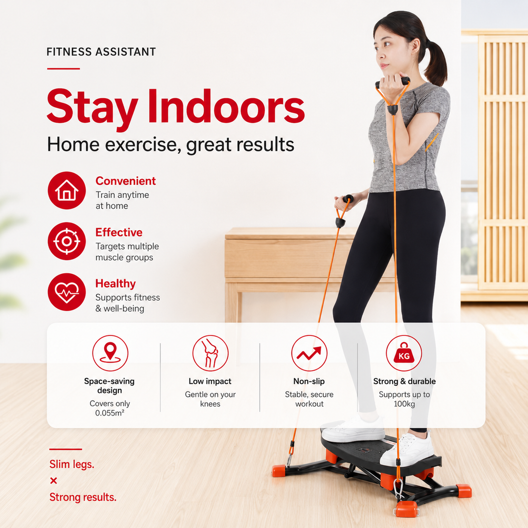 Premium Indoor Ski Training Machine Swing Slide Fitness Trainer Home Cardio Strength Balance Workout Equipment Compact Leg Exercise Glider
