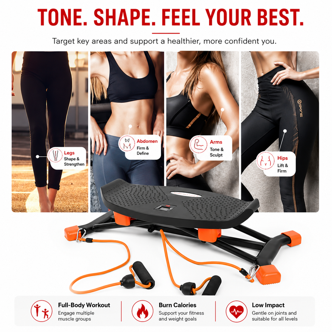 Premium Indoor Ski Training Machine Swing Slide Fitness Trainer Home Cardio Strength Balance Workout Equipment Compact Leg Exercise Glider