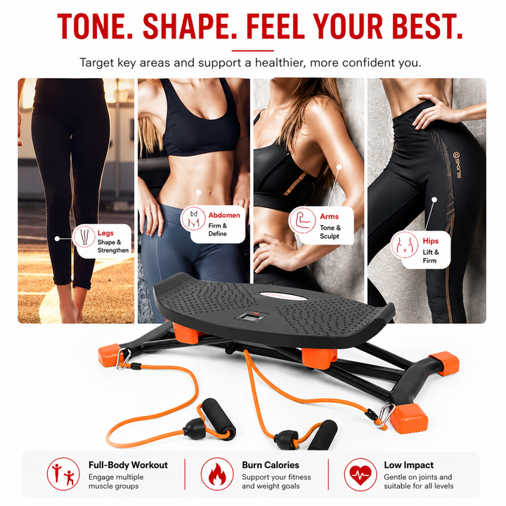 Premium Indoor Ski Training Machine Swing Slide Fitness Trainer Home Cardio Strength Balance Workout Equipment Compact Leg Exercise Glider