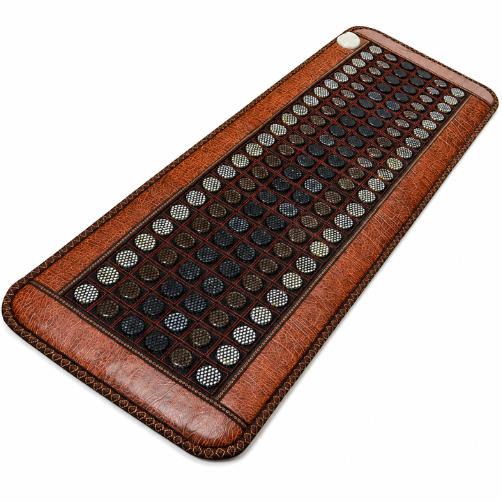 Premium Infrared Heating Mat Jade Tourmaline Full Body Heating Pad Adjustable Temperature Timer Auto Shut-Off Large Hot Stone Therapy Mat