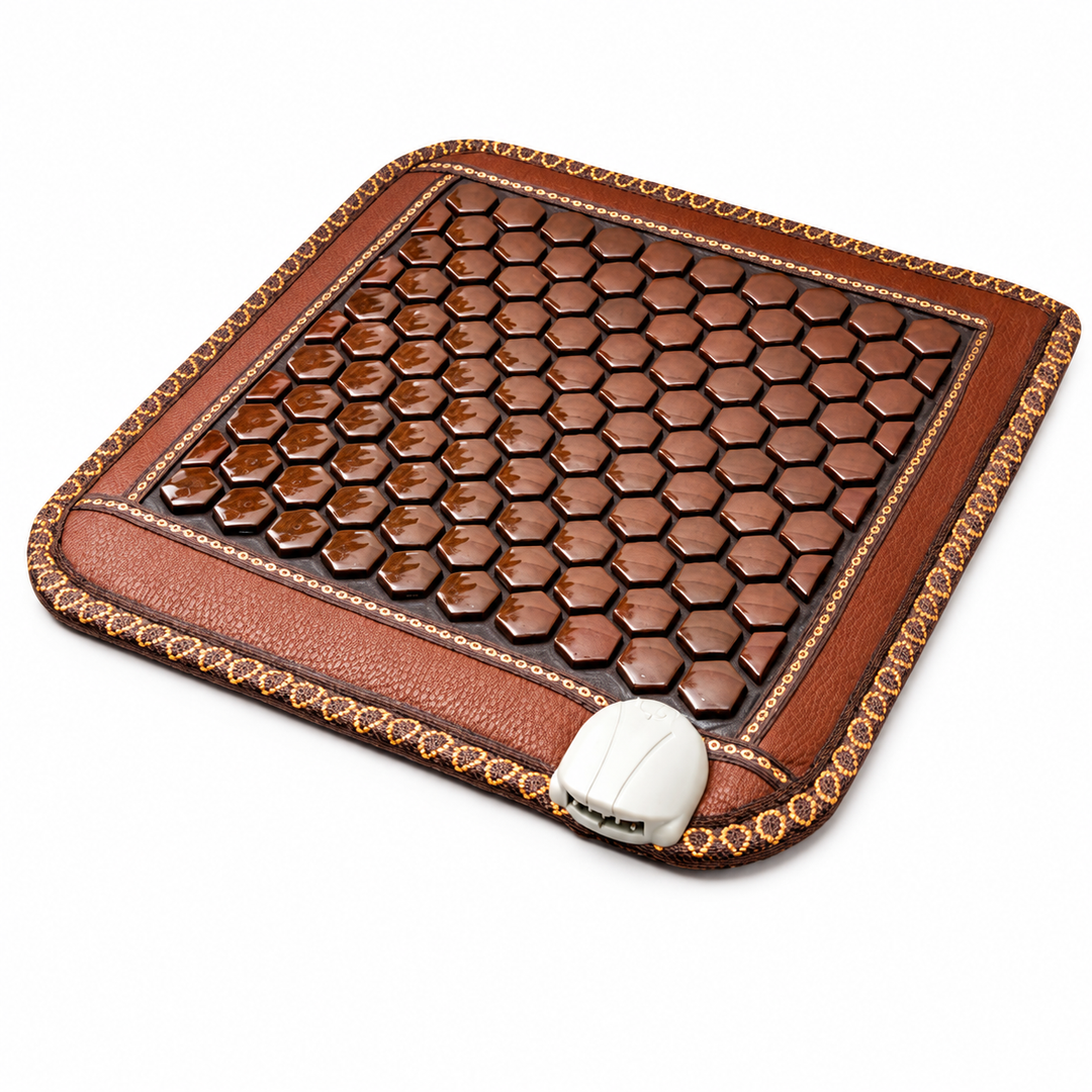 Premium Infrared Heating Pad Jade Tourmaline Heated Seat Cushion 8 Heat Levels Electric Therapy Pad Back Shoulder Muscle Pain Relief Home Comfort