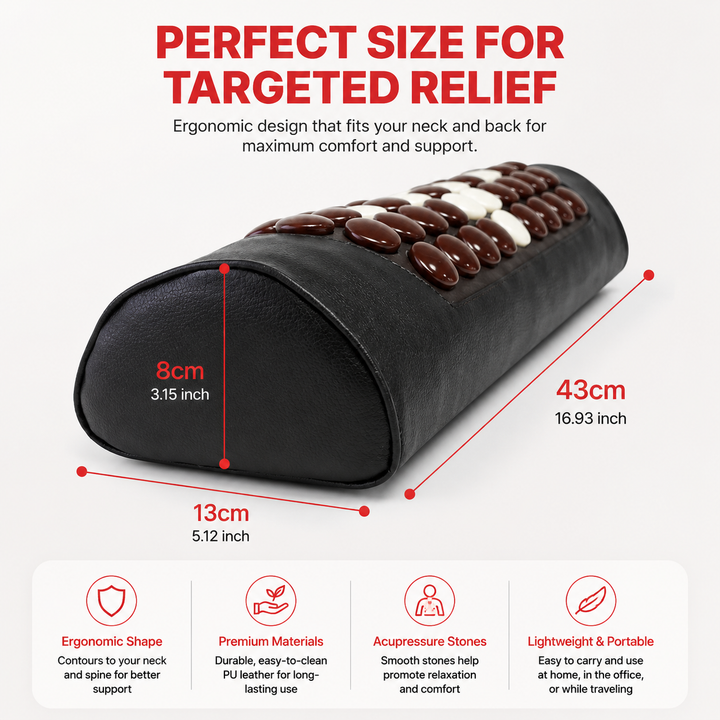 Premium Infrared Neck Heating Pad Jade Tourmaline Heated Neck Pillow Adjustable Heat Neck Pain Stiffness Relief Electric Neck Warm Therapy Device