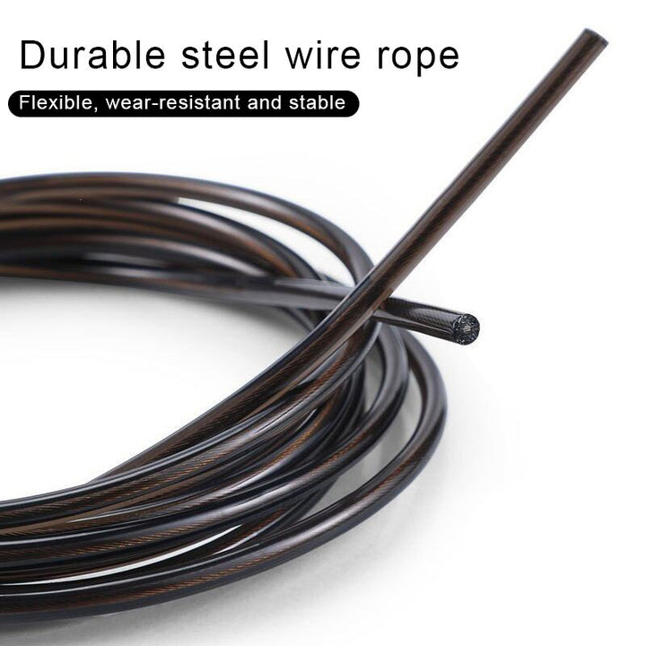 Premium Jump Rope Adjustable Speed Cable 3M Ball Bearing Tangle Free Steel Wire PVC Fitness Skipping Rope Cardio Boxing Cross Training Home Gym Workout Rope
