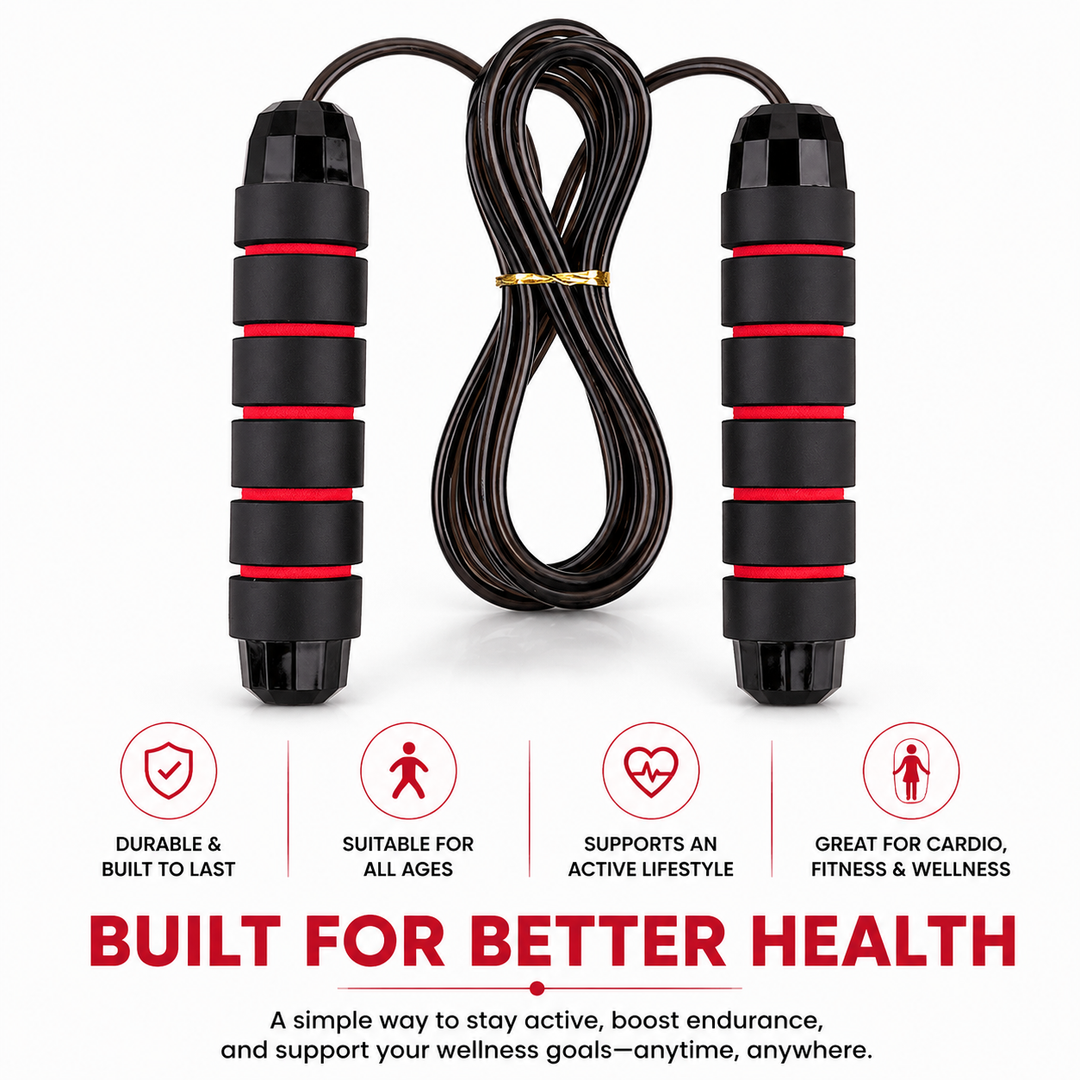 Premium Jump Rope Adjustable Speed Cable 3M Ball Bearing Tangle Free Steel Wire PVC Fitness Skipping Rope Cardio Boxing Cross Training Home Gym Workout Rope