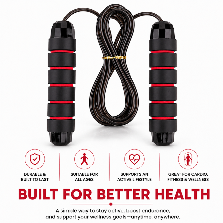Premium Jump Rope Adjustable Speed Cable 3M Ball Bearing Tangle Free Steel Wire PVC Fitness Skipping Rope Cardio Boxing Cross Training Home Gym Workout Rope