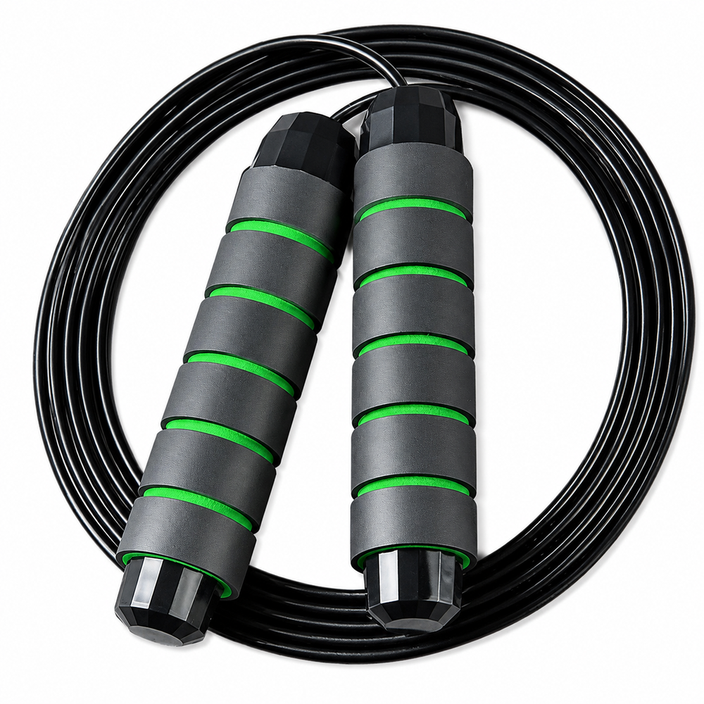 Premium Jump Rope Adjustable Speed Cable 3M Ball Bearing Tangle Free Steel Wire PVC Fitness Skipping Rope Cardio Boxing Cross Training Home Gym Workout Rope