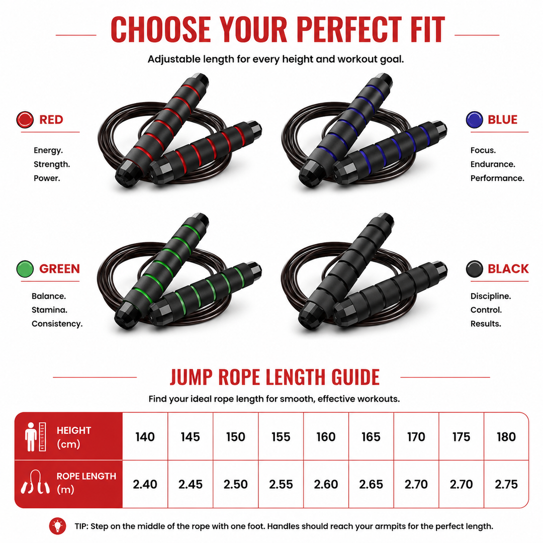 Premium Jump Rope Adjustable Speed Cable 3M Ball Bearing Tangle Free Steel Wire PVC Fitness Skipping Rope Cardio Boxing Cross Training Home Gym Workout Rope