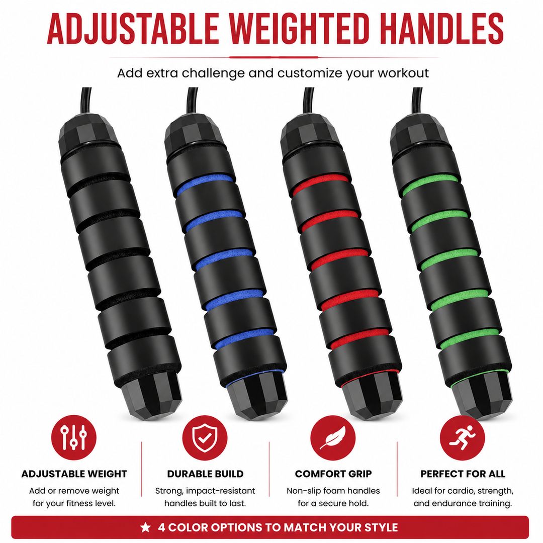 Premium Jump Rope Adjustable Speed Cable 3M Ball Bearing Tangle Free Steel Wire PVC Fitness Skipping Rope Cardio Boxing Cross Training Home Gym Workout Rope