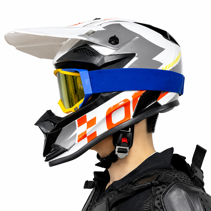 Premium Kids Off-Road Full Face Helmet Motocross ATV Mountain Bike Safety Helmet Lightweight ABS Protective Gear Unisex Toddler 1–2 Years Free Gift