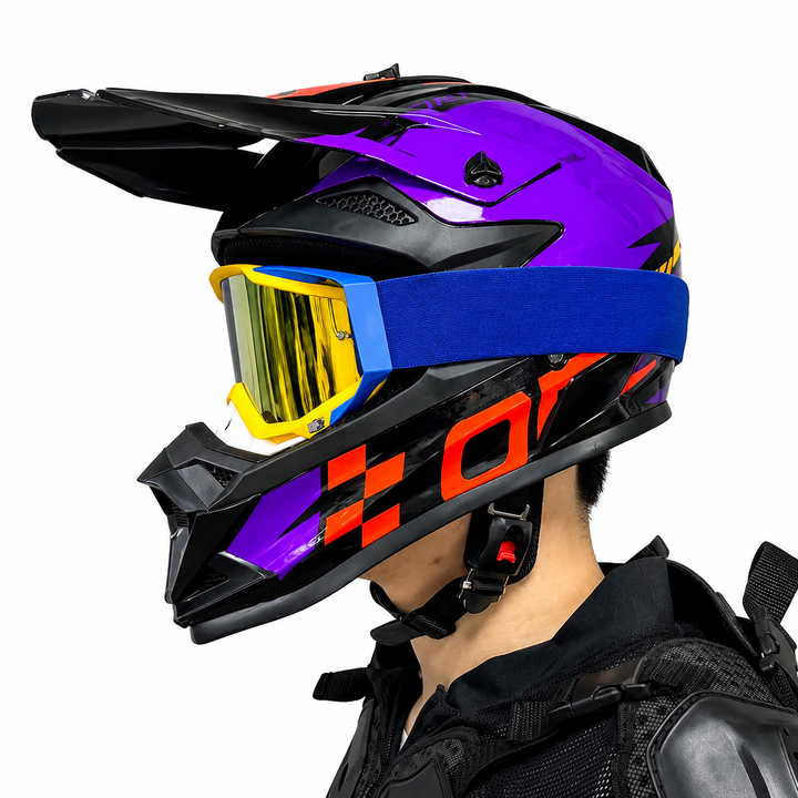 Premium Kids Off-Road Full Face Helmet Motocross ATV Mountain Bike Safety Helmet Lightweight ABS Protective Gear Unisex Toddler 1–2 Years Free Gift