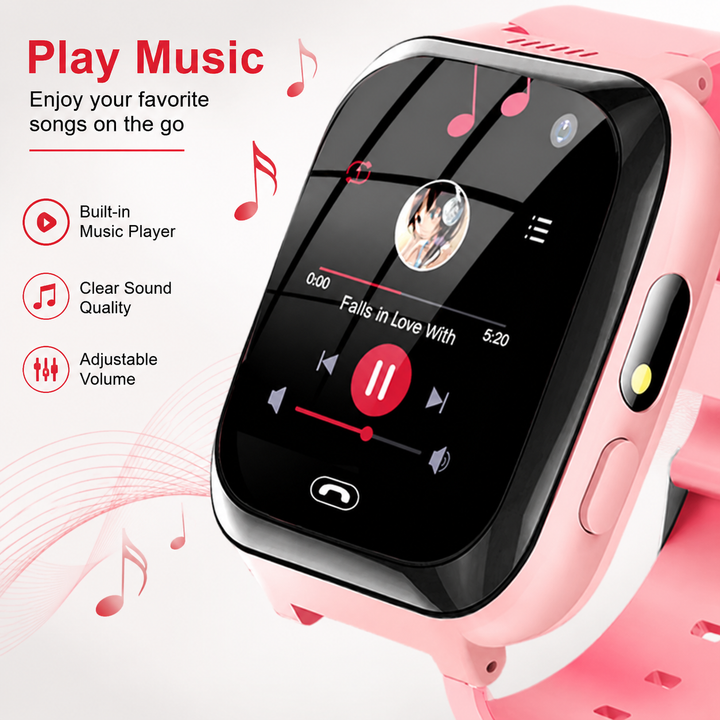 Premium Kids Smartwatch 4G Video Voice Calls GPS Tracker 1.69 Inch HD IP67 WiFi Bluetooth 8GB Android iOS Compatible Activity Tracker Safety Features
