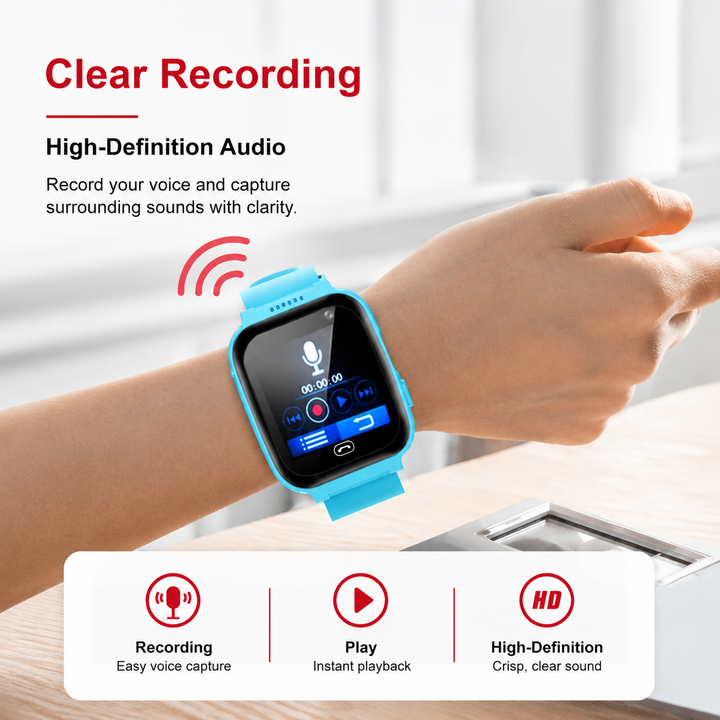 Premium Kids Smartwatch 4G Video Voice Calls GPS Tracker 1.69 Inch HD IP67 WiFi Bluetooth 8GB Android iOS Compatible Activity Tracker Safety Features