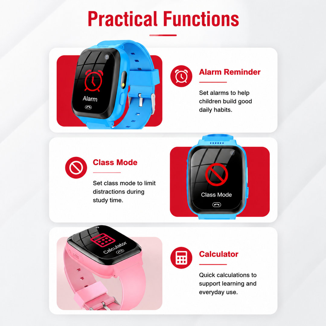 Premium Kids Smartwatch 4G Video Voice Calls GPS Tracker 1.69 Inch HD IP67 WiFi Bluetooth 8GB Android iOS Compatible Activity Tracker Safety Features