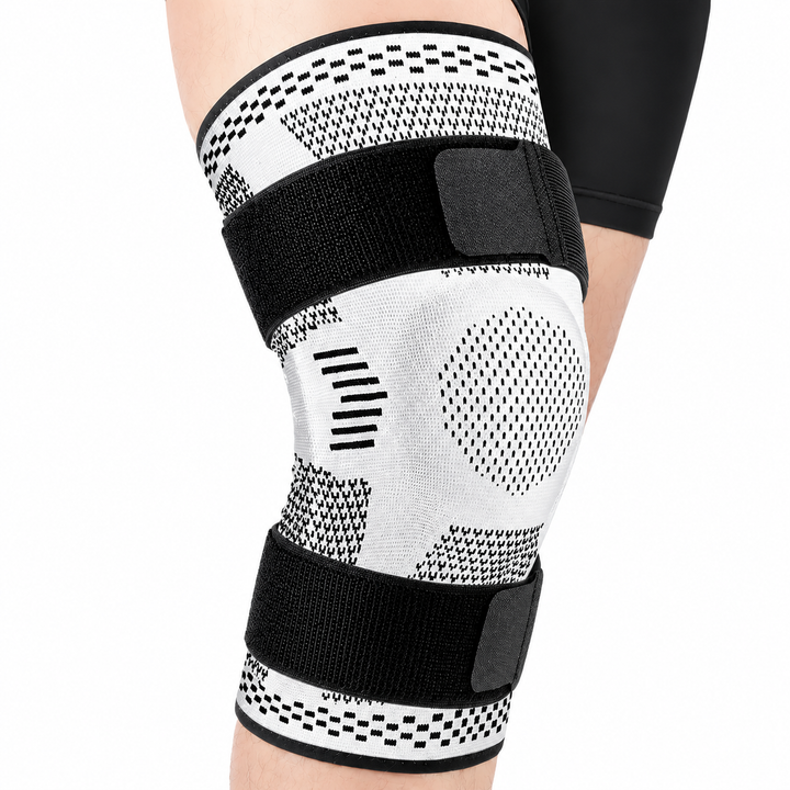 Premium Knee Brace Hinged Support Adjustable Knee Stabilizer Dual Side Hinges Breathable Knee Support for Gym Running Work Daily Use 6 Sizes