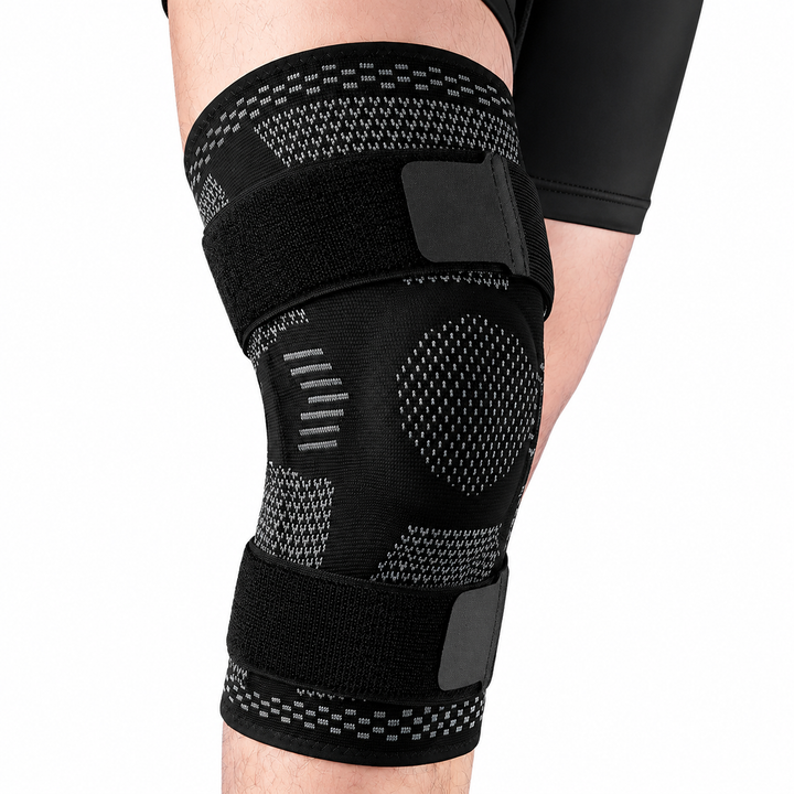 Premium Knee Brace Hinged Support Adjustable Knee Stabilizer Dual Side Hinges Breathable Knee Support for Gym Running Work Daily Use 6 Sizes