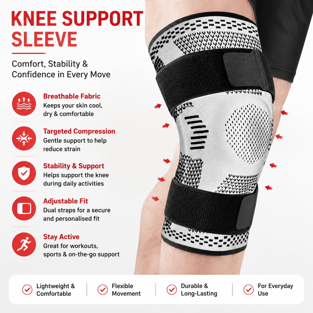 Premium Knee Brace Hinged Support Adjustable Knee Stabilizer Dual Side Hinges Breathable Knee Support for Gym Running Work Daily Use 6 Sizes