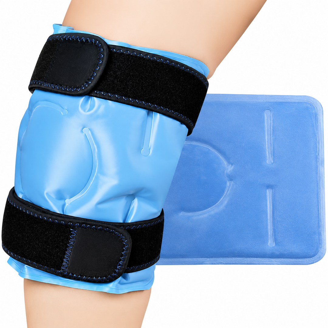 Premium Knee Ice Pack Wrap Hot Cold Compression Wrap Reusable Gel Knee Support Adjustable Straps Full Coverage Non Slip for Home Gym Daily Use Comfort