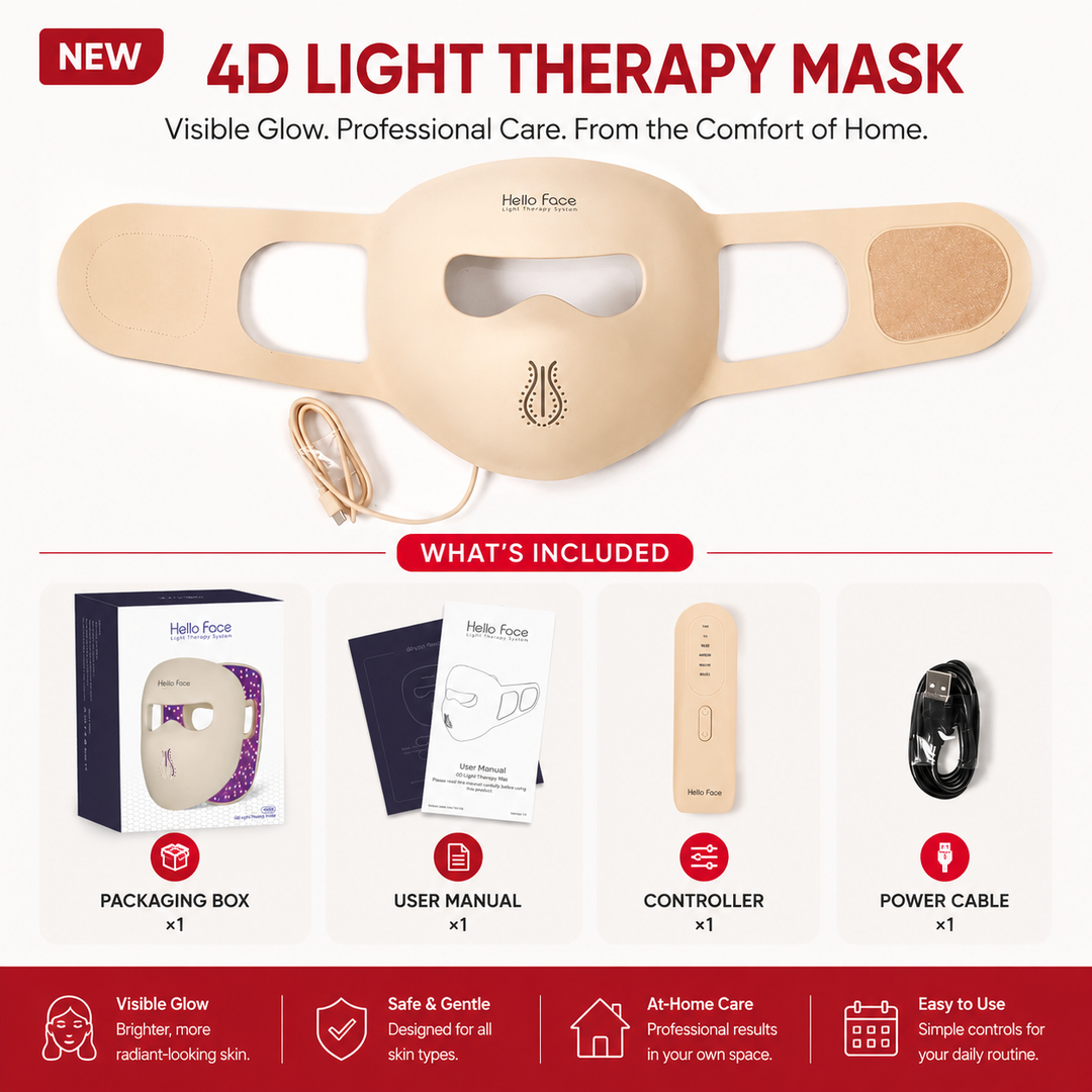Premium LED Face Mask Light Therapy 4D Silicone Red Blue LED Mask 311 LEDs for Skin Care Wrinkles Acne Support Skin Tone Rejuvenation Home Device