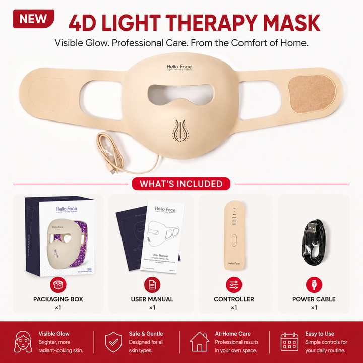 Premium LED Face Mask Light Therapy 4D Silicone Red Blue LED Mask 311 LEDs for Skin Care Wrinkles Acne Support Skin Tone Rejuvenation Home Device