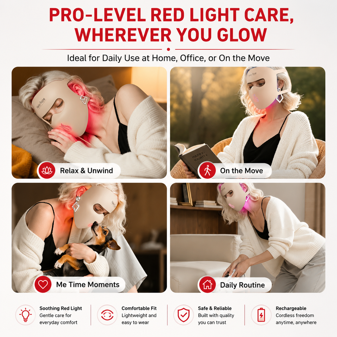 Premium LED Face Mask Light Therapy 4D Silicone Red Blue LED Mask 311 LEDs for Skin Care Wrinkles Acne Support Skin Tone Rejuvenation Home Device