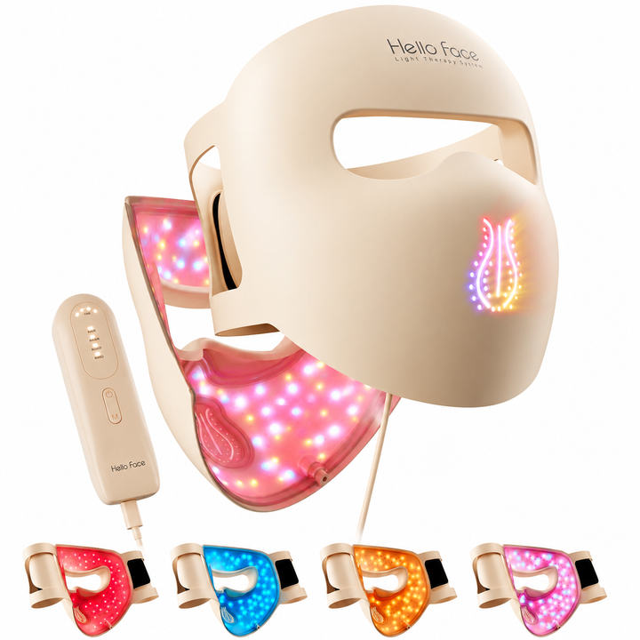 Premium LED Face Mask Light Therapy 4D Silicone Red Blue LED Mask 311 LEDs for Skin Care Wrinkles Acne Support Skin Tone Rejuvenation Home Device