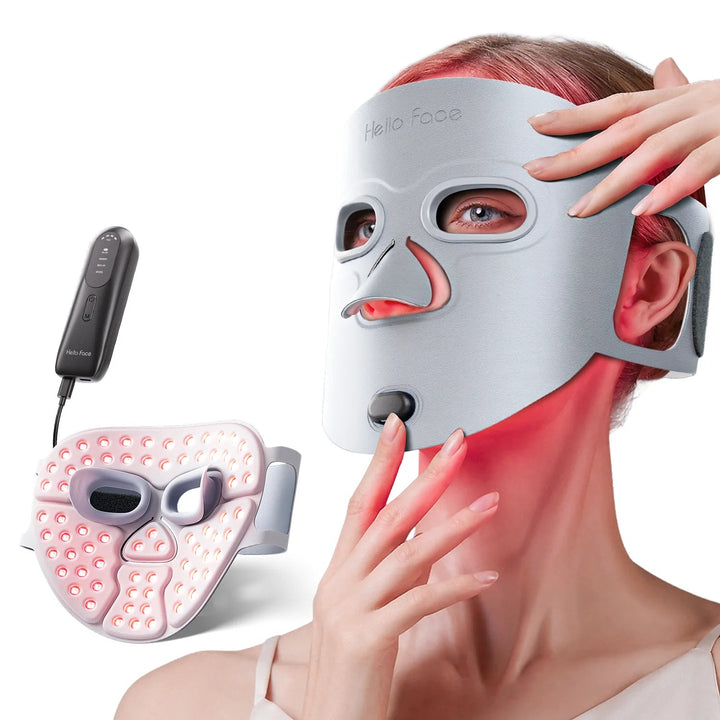 Premium LED Face Mask Light Therapy Wireless Red Blue Near Infrared Mask for Wrinkles Acne Skin Radiance 3000mAh Rechargeable Home Skincare Device