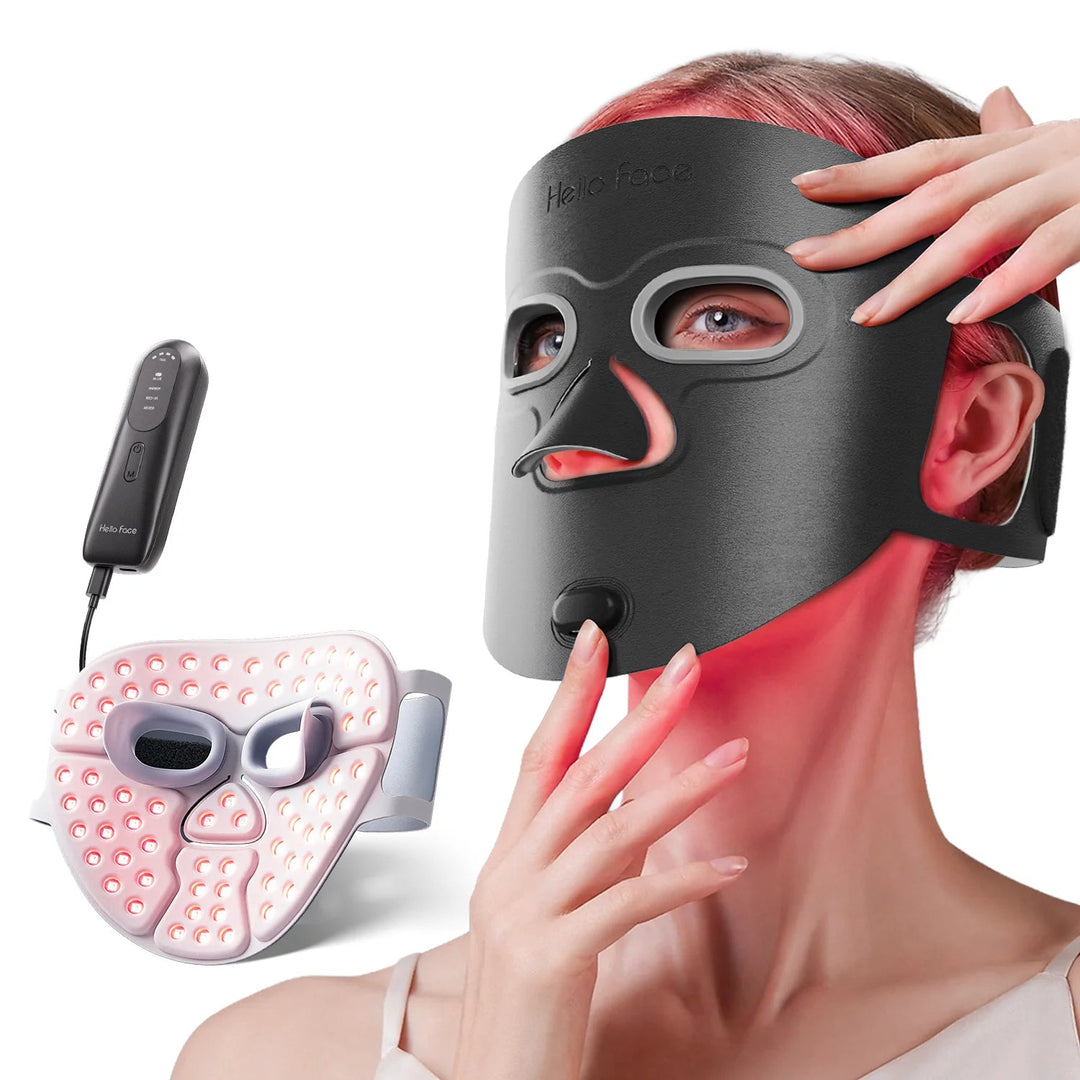 Premium LED Face Mask Light Therapy Wireless Red Blue Near Infrared Mask for Wrinkles Acne Skin Radiance 3000mAh Rechargeable Home Skincare Device