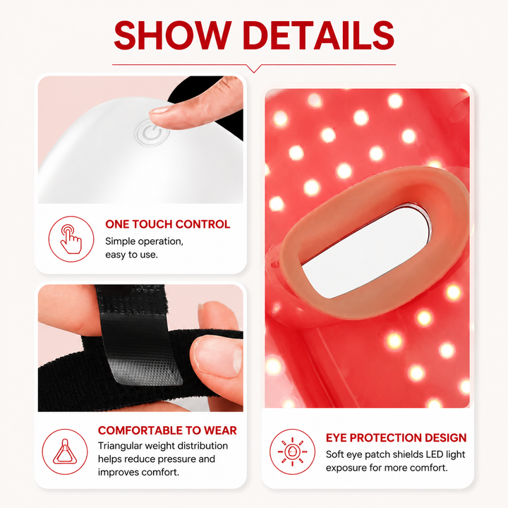 Premium LED Face Mask with Neck Light Therapy 7-Color Wireless Red Light Therapy Mask 120 LEDs for Wrinkles Acne Skin Care Face Neck Device