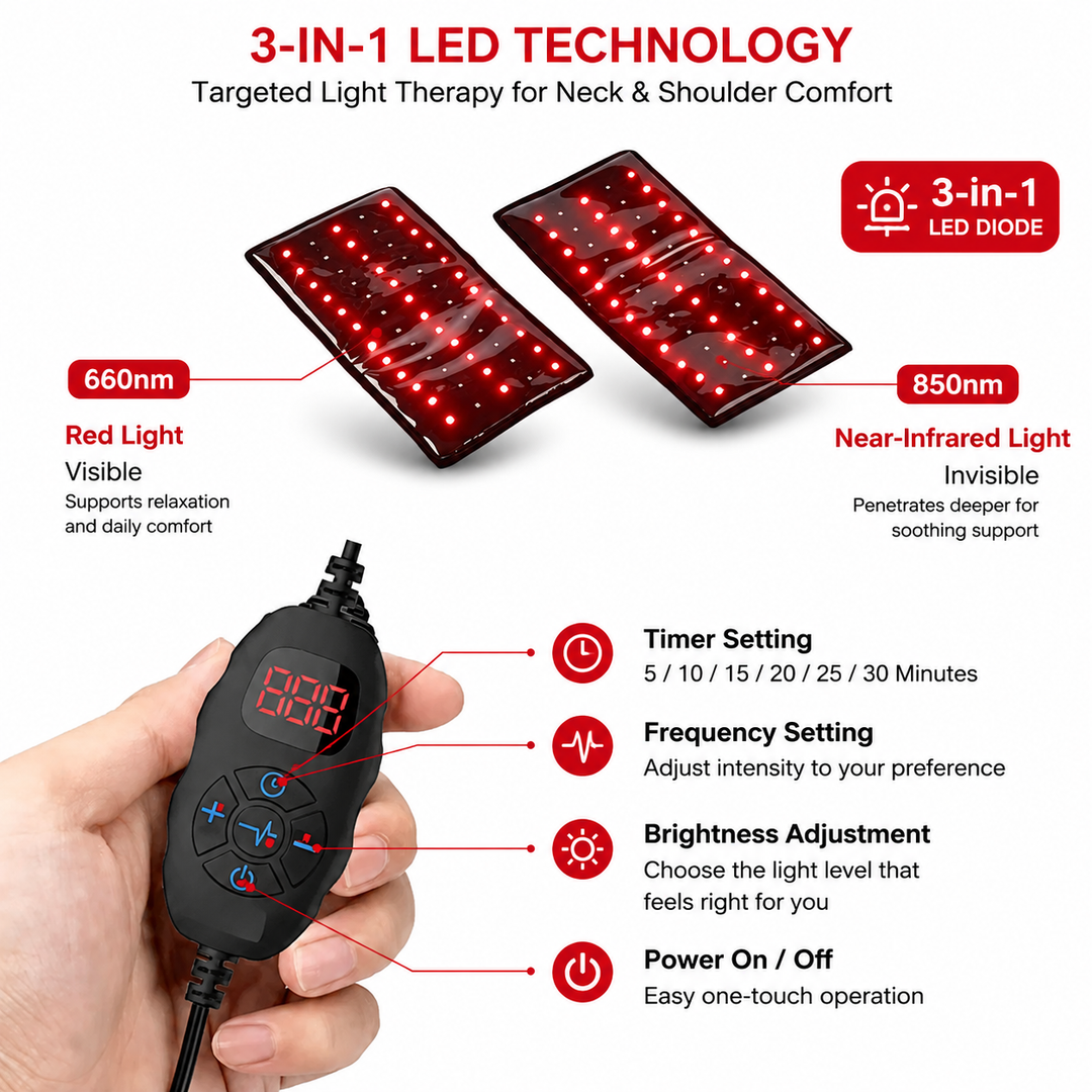 Premium LED Light Belt 660nm 850nm Wearable Heating Pad 360 LEDs Infrared Therapy Wrap Adjustable Timer 38W Muscle Recovery Home Gym Wellness Device