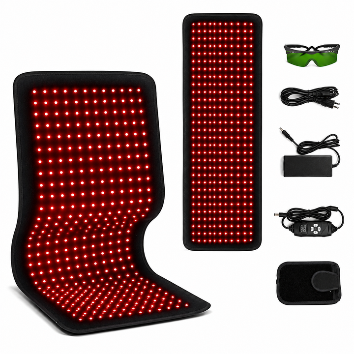 Premium LED Light Therapy Belt 660nm 850nm Wearable Heating Pad 360 LEDs Infrared Wrap Adjustable Timer 38W Muscle Recovery Home Gym Wellness Device