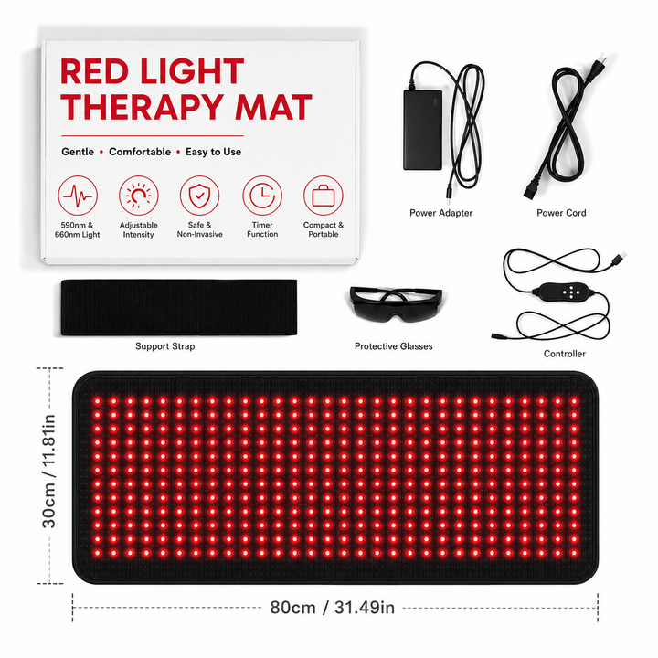 Premium LED Light Therapy Belt 660nm 850nm Wearable Heating Pad 360 LEDs Infrared Wrap Adjustable Timer 38W Muscle Recovery Home Gym Wellness Device