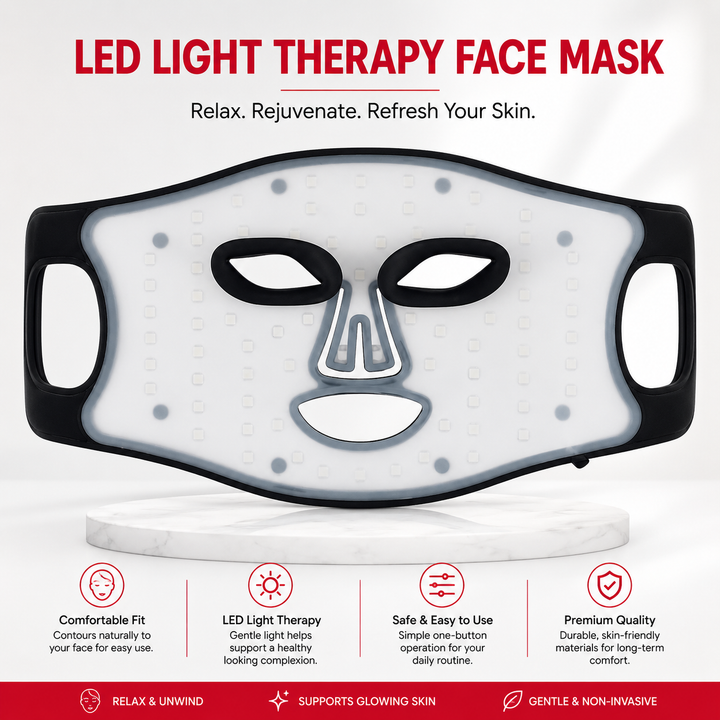 Premium LED Light Therapy Face Mask Red Blue Near Infrared Skin Care Mask 72 LED Wrinkles Acne Treatment Skin Rejuvenation Glow Therapy Device