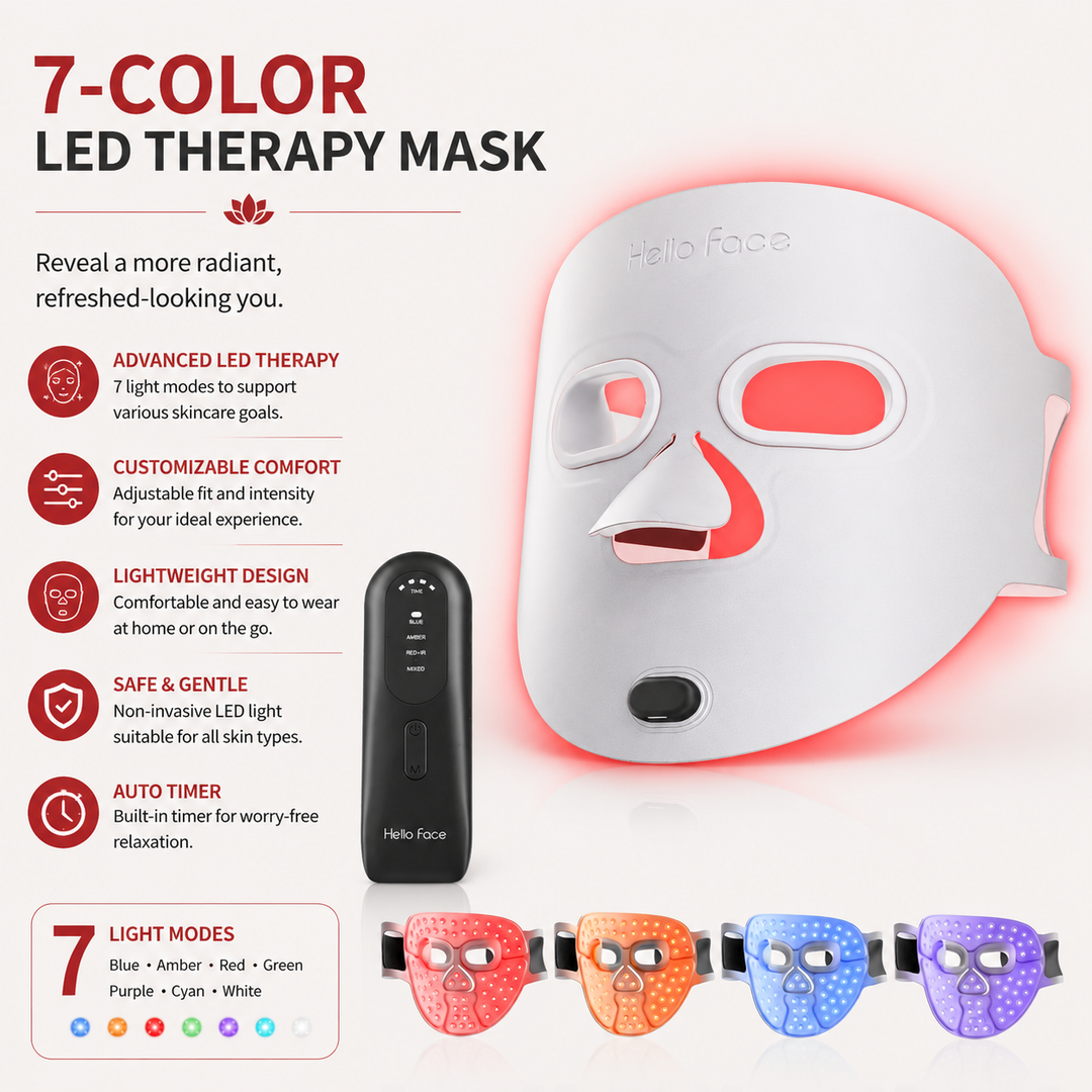 Premium LED Light Therapy Face Mask Wireless Red Blue Near Infrared Skin Care Mask 4 Modes Wrinkles Acne Anti Aging Skin Rejuvenation Home Use