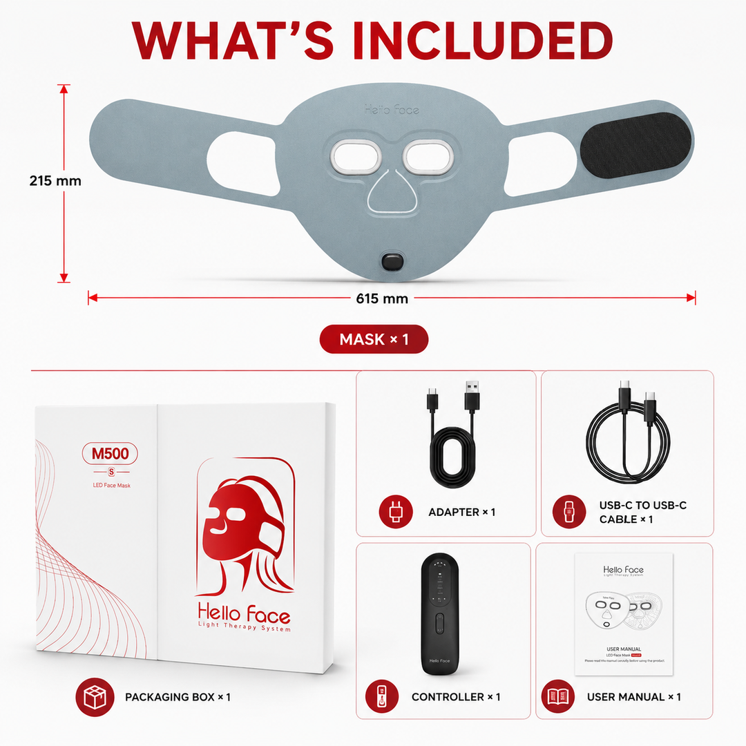 Premium LED Light Therapy Face Mask Wireless Red Blue Near Infrared Skin Care Mask 4 Modes Wrinkles Acne Anti Aging Skin Rejuvenation Home Use