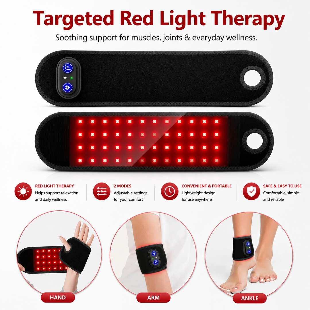 Premium LED Light Therapy Pad 660nm 850nm Red Light Device 120 LEDs 16W Portable Infrared Therapy Pad Adjustable Straps Timer for Face Body Home Use