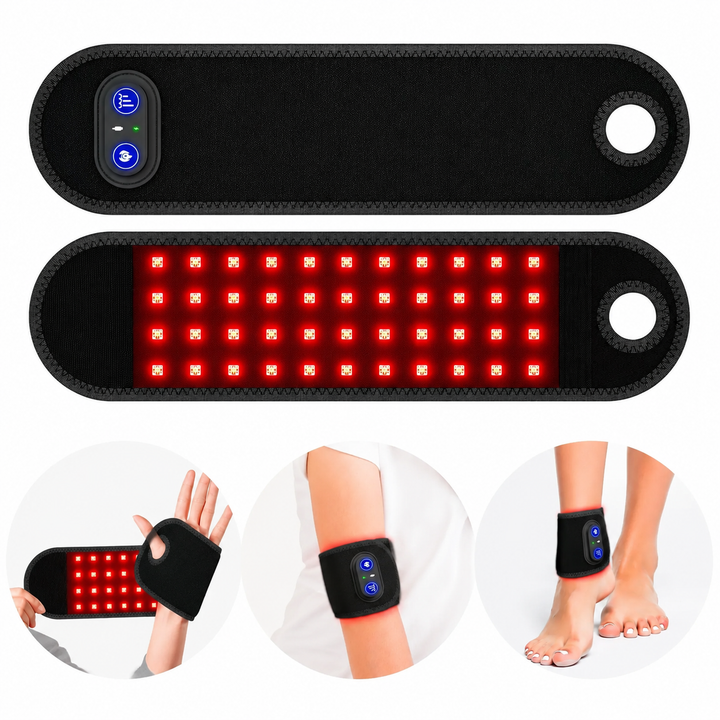 Premium LED Light Therapy Pad 660nm 850nm Red Light Device 120 LEDs 16W Portable Infrared Therapy Pad Adjustable Straps Timer for Face Body Home Use