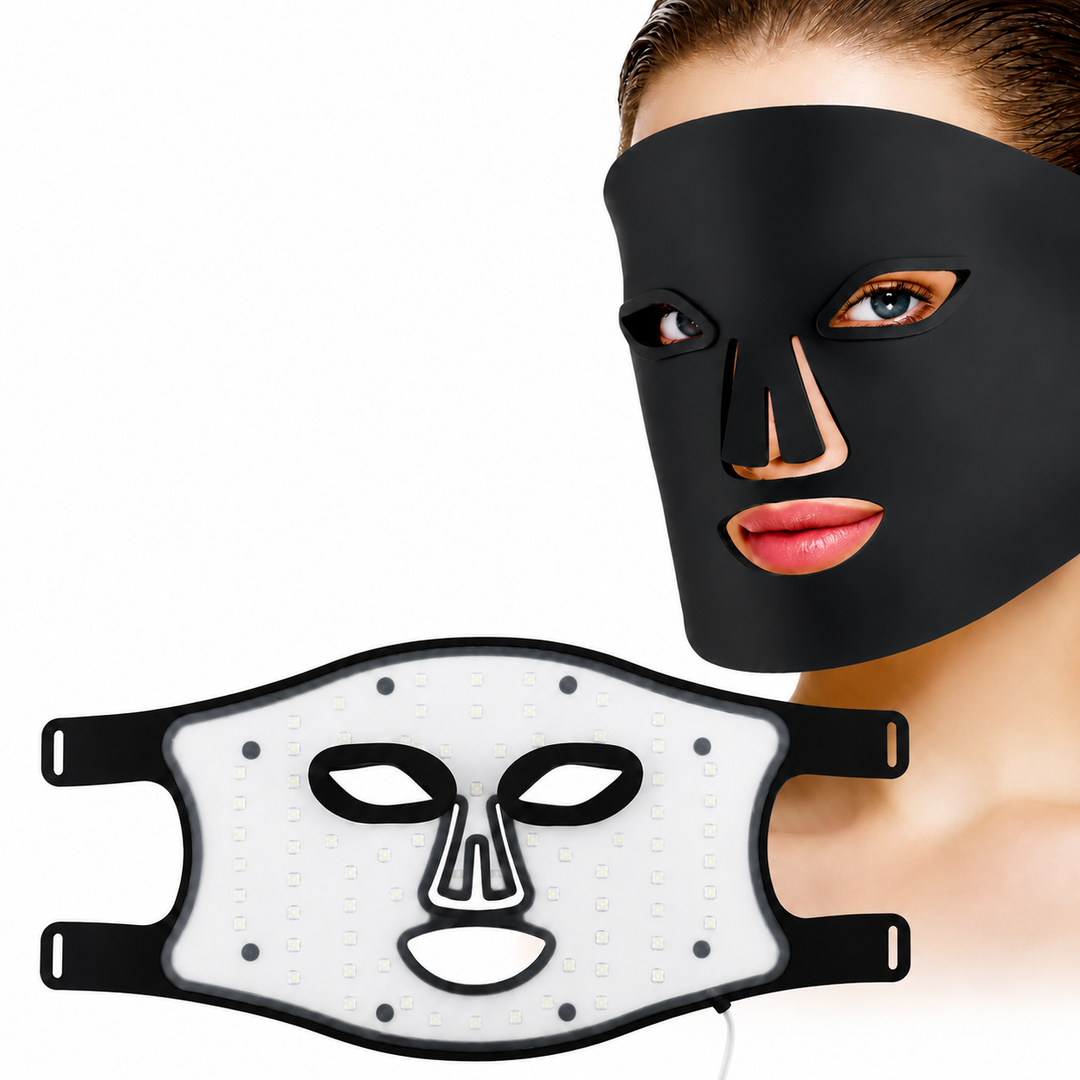 Premium LED Red Light Therapy Face Mask 460nm 660nm 850nm Photon Beauty Device 72 LED Skin Care Mask USB Rechargeable Timer Facial Therapy