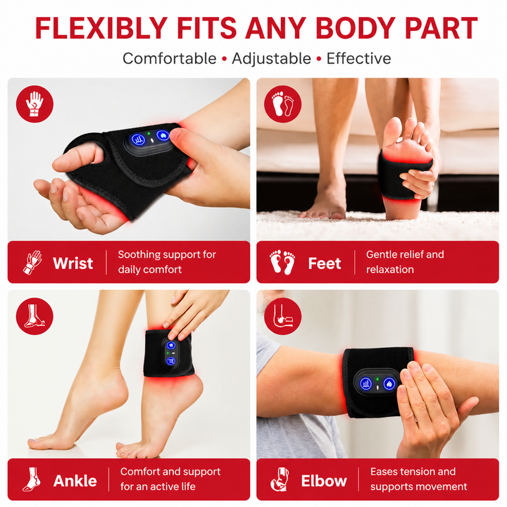 Premium LED Red Light Therapy Pad 660nm 850nm Infrared Light Therapy Device for Body &amp; Face Pain Relief Portable Wellness Pad 120 LEDs 16W Timer Adjustable Straps