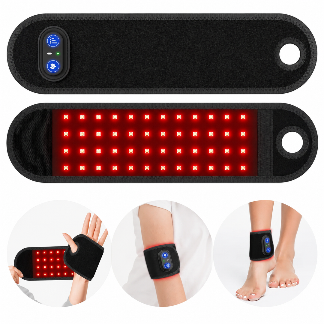 Premium LED Red Light Therapy Pad 660nm 850nm Infrared Light Therapy Device for Body & Face Pain Relief Portable Wellness Pad 120 LEDs 16W Timer Adjustable Straps