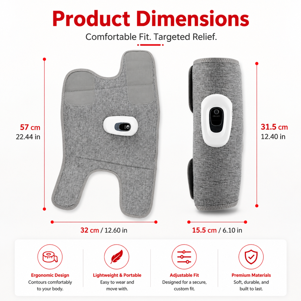 Premium Leg Massager Air Compression Calf Arm Massager Wireless Rechargeable Adjustable Intensity Portable Wrap for Home Office Travel Daily Use