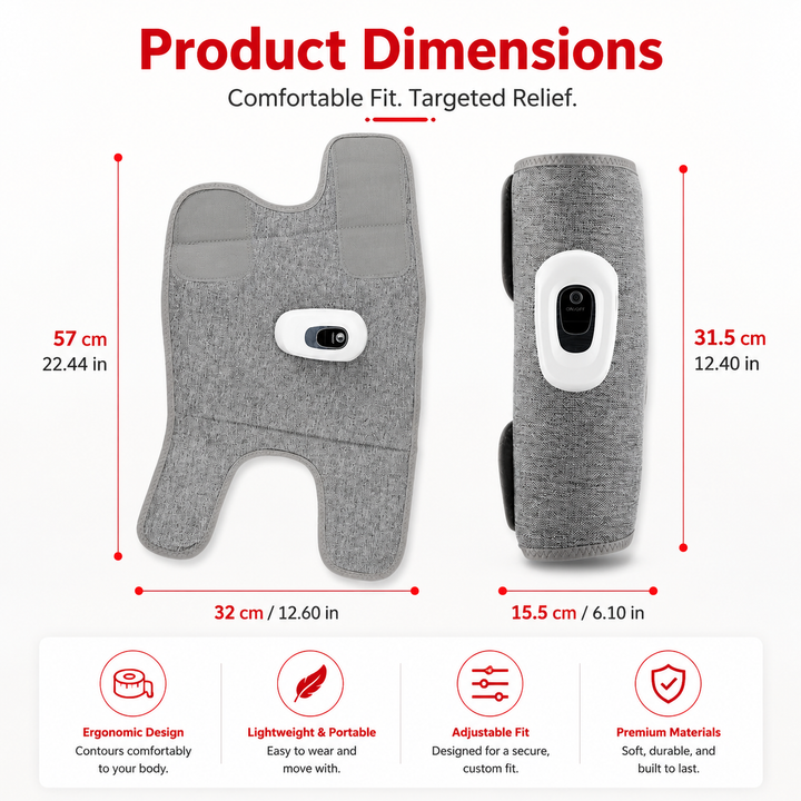 Premium Leg Massager Air Compression Calf Arm Massager Wireless Rechargeable Adjustable Intensity Portable Wrap for Home Office Travel Daily Use