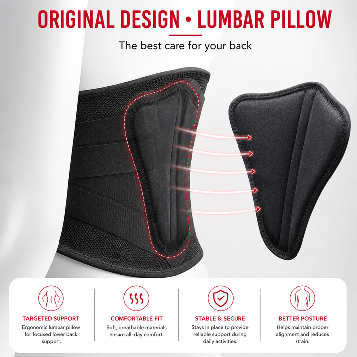 Premium Lower Back Brace Lumbar Support Belt Adjustable Compression Breathable Back Support for Gym Work Lifting Travel Daily Use Comfort Fit