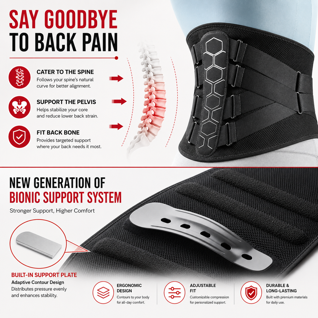 Premium Lower Back Brace Lumbar Support Belt Adjustable Compression Breathable Back Support for Gym Work Lifting Travel Daily Use Comfort Fit